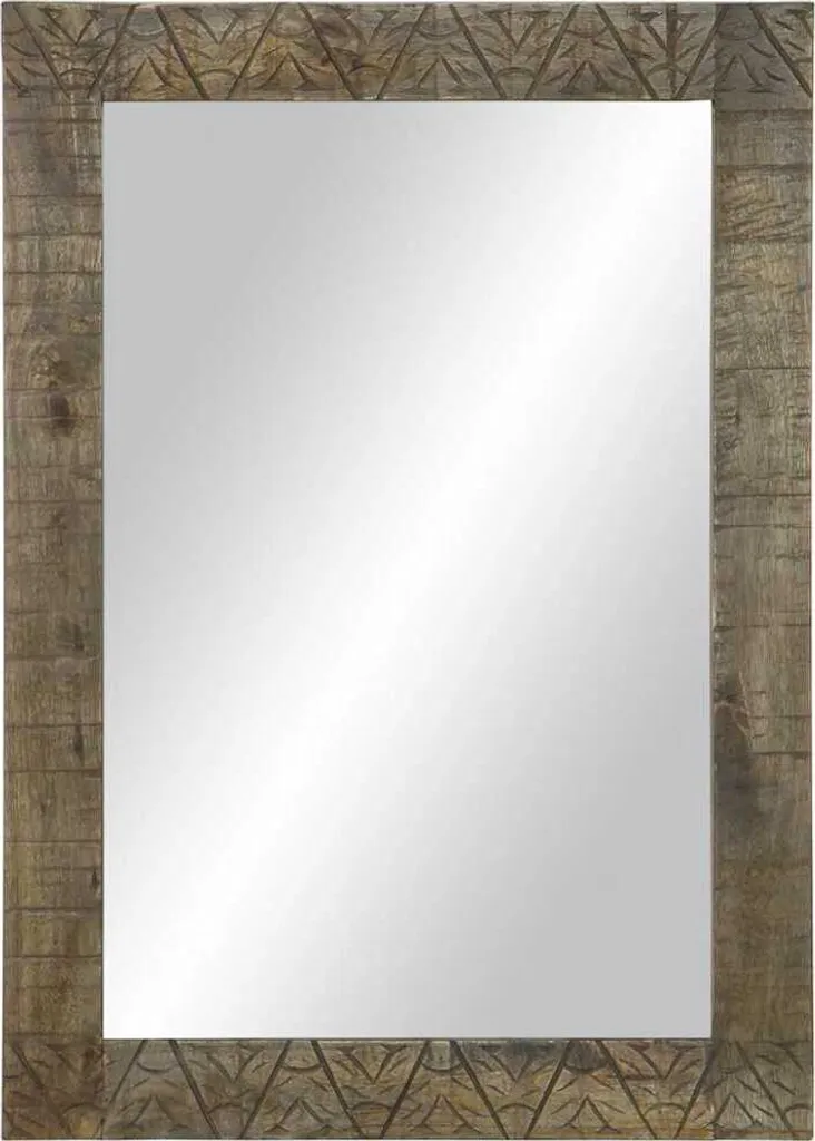 SYFAX™ Specchio da Bagno 50x2,5x70 cm in Legno Massello di Mango