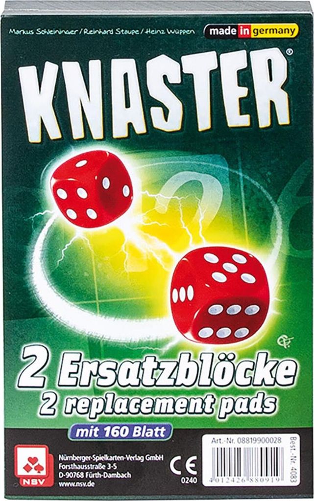 Schleininger, M: Knaster Ersatzblöcke Produktbild 