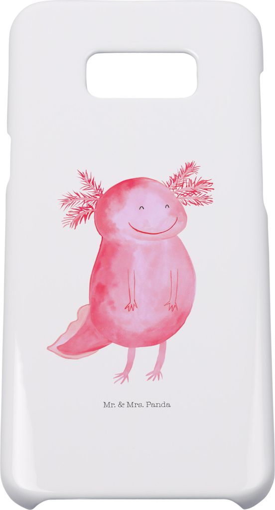 Mr. & Mrs. Panda Samsung Galaxy S8 plus Handyhülle Axolotl Glücklich - Weiß - Geschenk, Handy, Cover, Hülle, Lebensfroh, Case, gut Gelaunt, Mot...