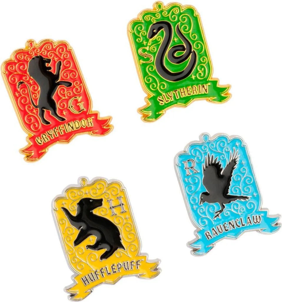 Set 4 Pin's Harry Potter Hogwarts : Customisez vos Vêtements Facilement