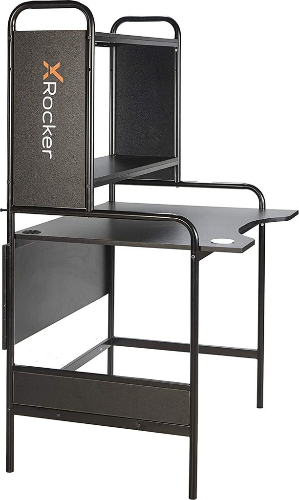 X Rocker Icarus Gaming Station / Schreibtisch mit Kabelmanagement & Monitor Fach 90 x 74 x 146 cm