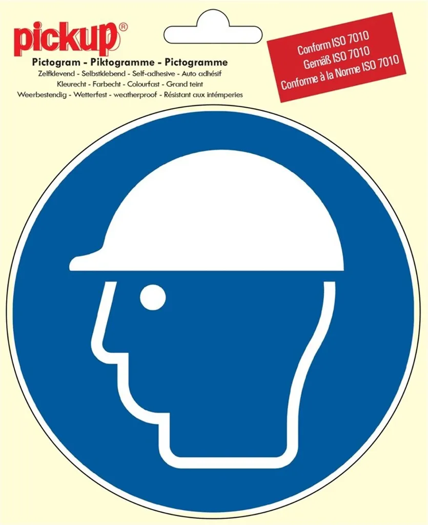 Marquage de chantier 15cm port du casque obligatoire - Pictogramme