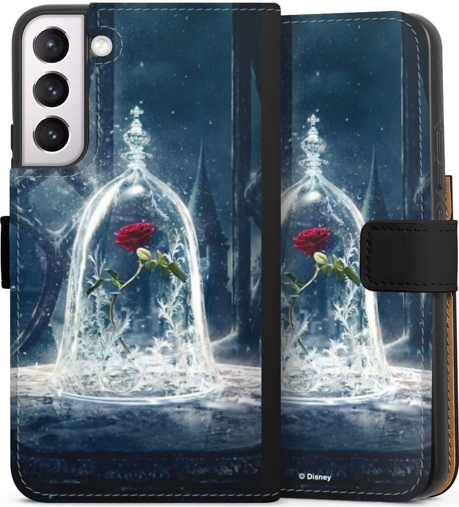 DeinDesign Klapphülle für Samsung Galaxy S22+ Handytasche Lederhülle Tasche Die Schöne und das Biest Disney Princess Rose