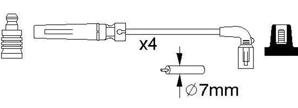 Stop aux ratés moteur : Câbles d'allumage Bosch 0 986 356 987 Aveo