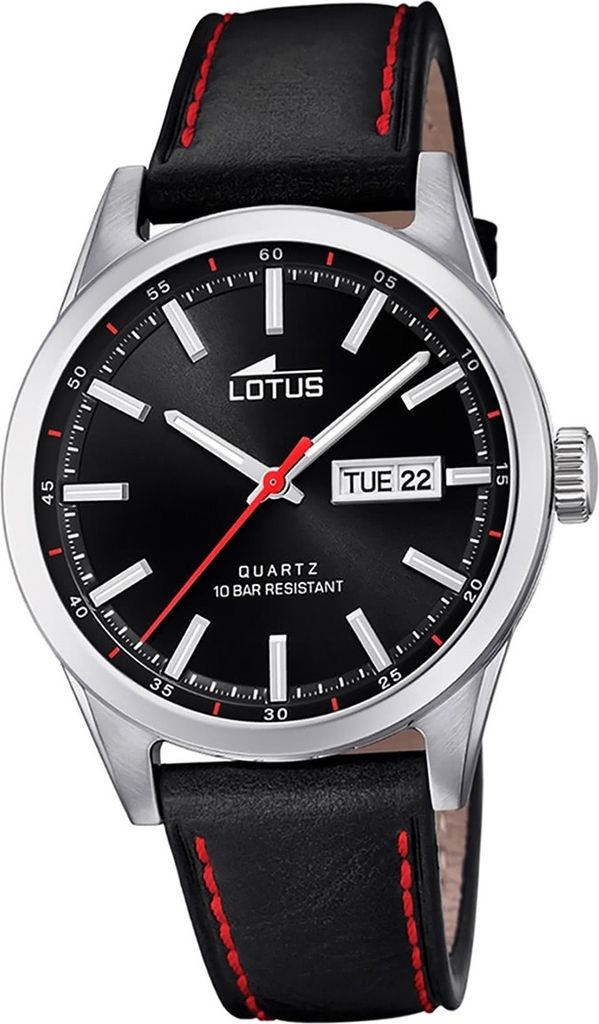LOTUS Leder Herren Uhr 18671/4 Armbanduhr schwarz Elegant Classic D2UL18671/4