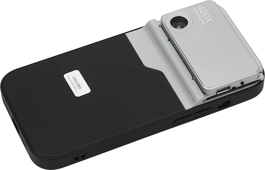 Microscope pour iPhone 14 Pro, Objectif Haute Résolution 400x avec LED