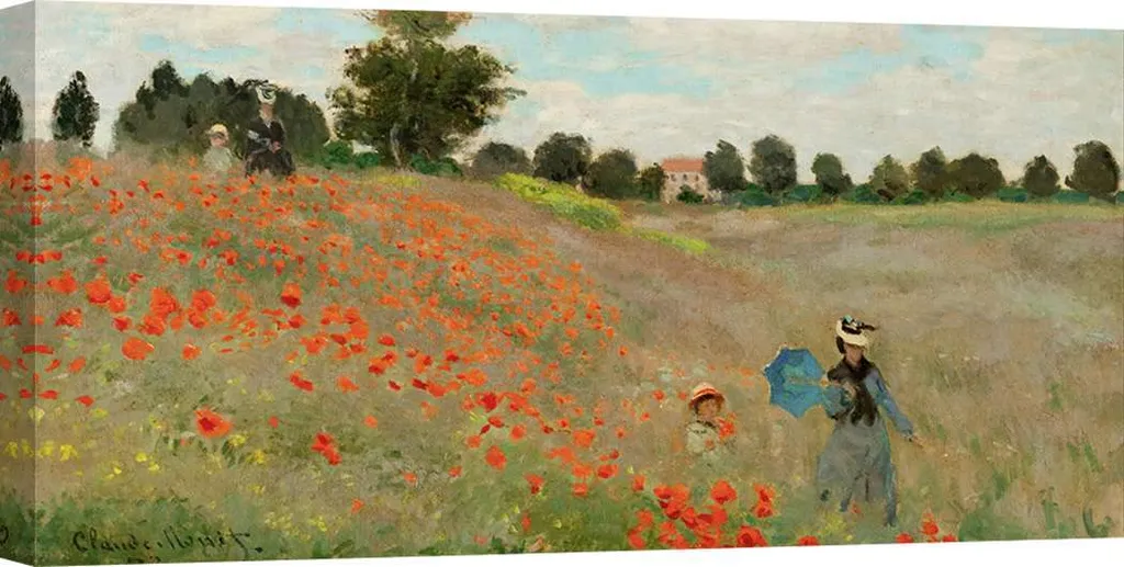 Toile imprimée Monet haute définition sur châssis en bois véritable