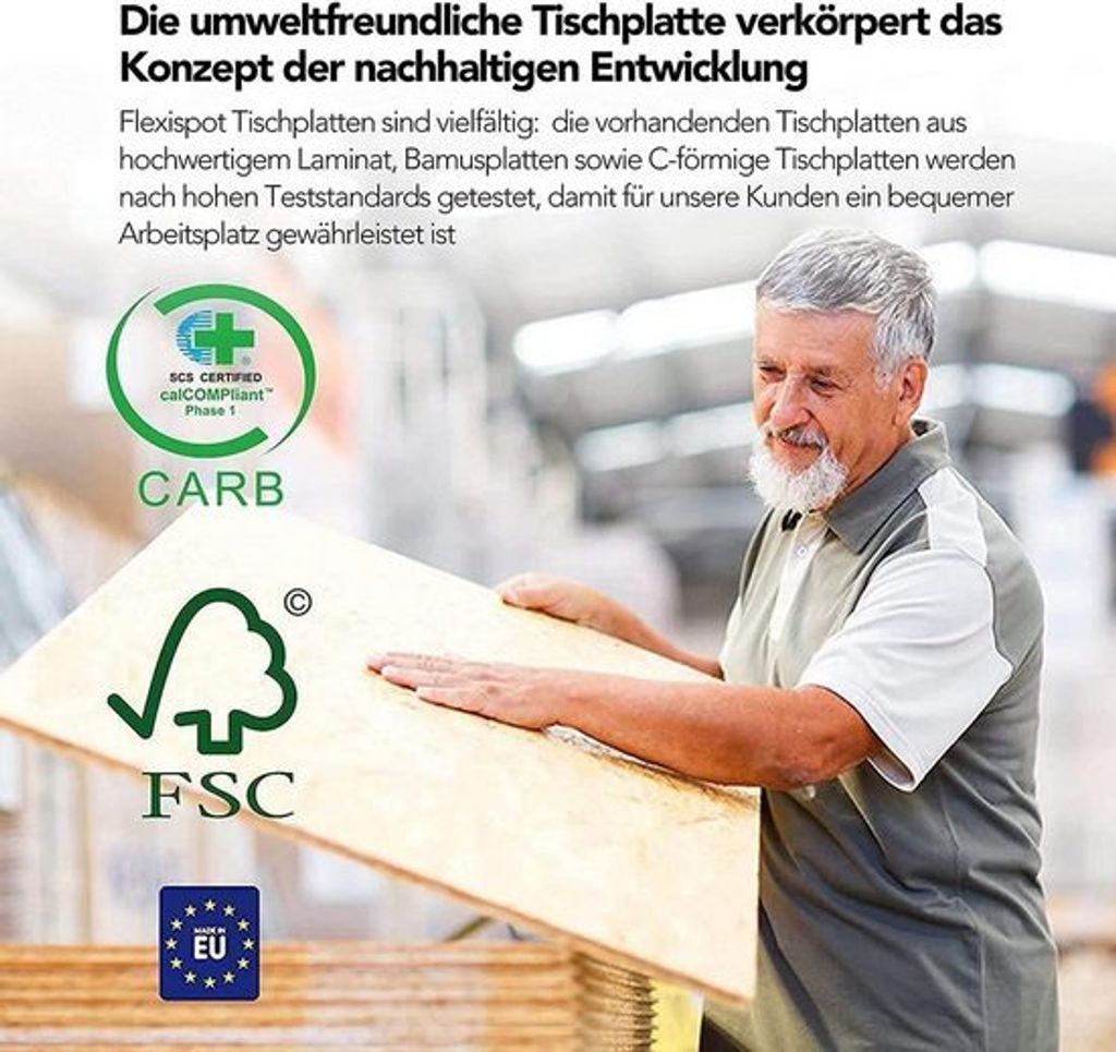 FLEXISPOT Schreibtisch EB2-SET, Höhenverstellbarer Produktbild 3