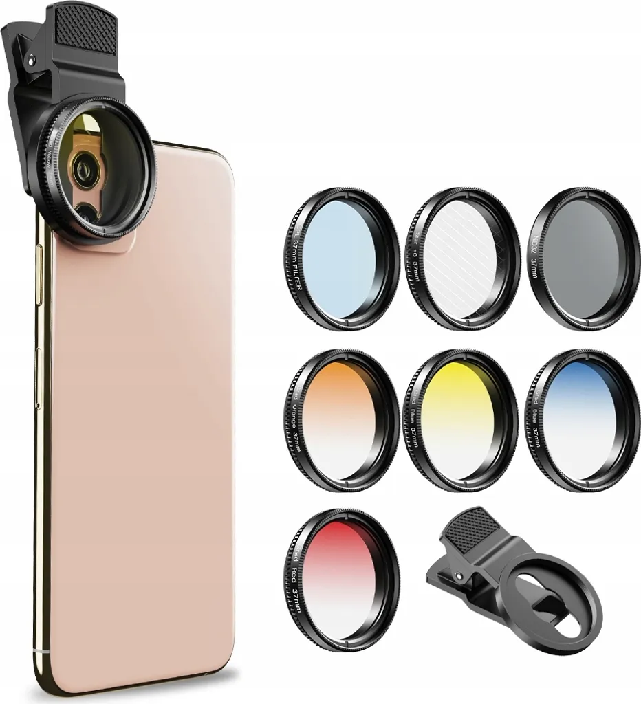Filtres pour objectif de téléphone APEXEL 7en1 avec clip universel