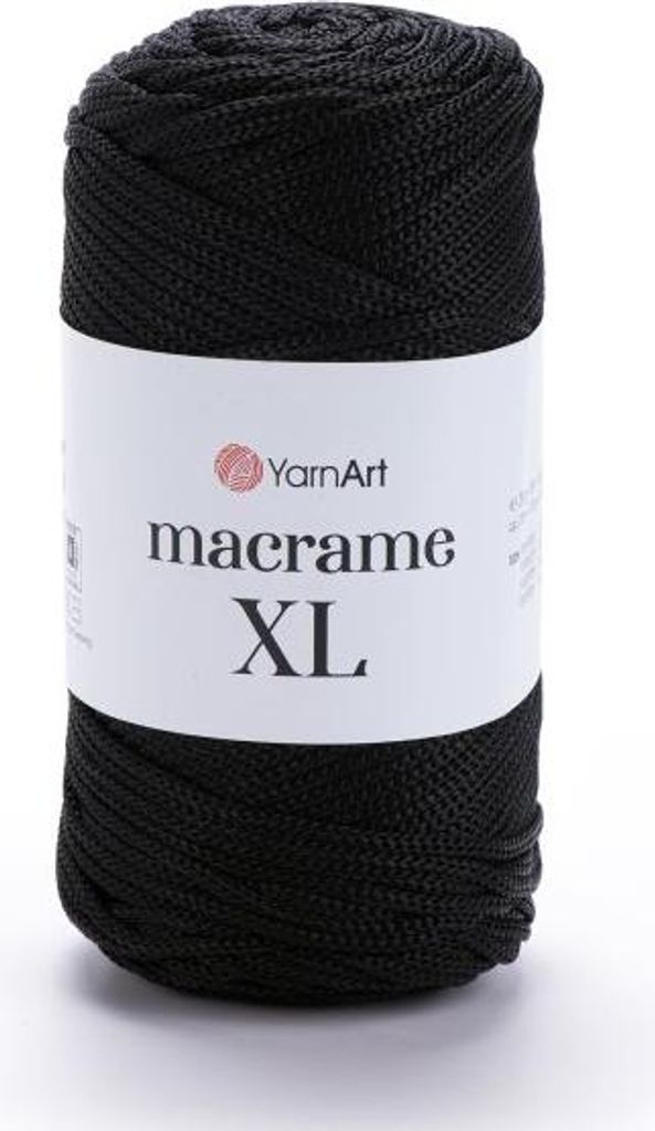 YarnArt Makramee-Garn XL 3 mm – Schwarz (148) | Stark, Produktbild 