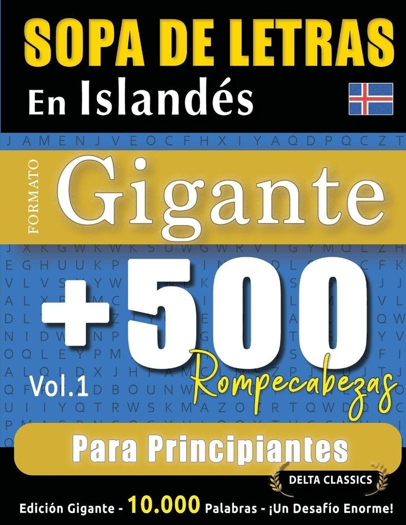 Sopa De Letras En Islandés Formato Gigante