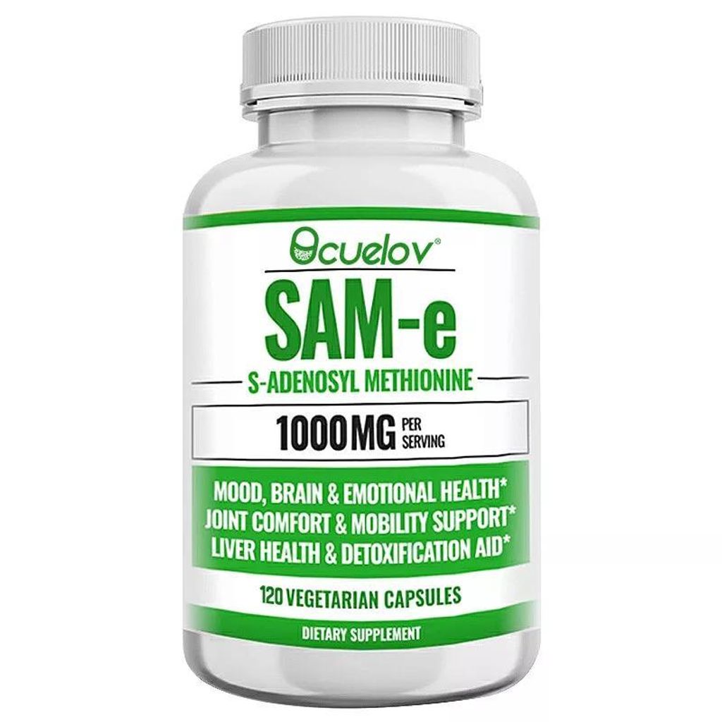 SAM-e 1000mg (120 Kapseln) Nahrungsergänzungsmittel, Lebergesundheit, Entgiftung, Stimmung, Gehirn, Gelenke, Knochen