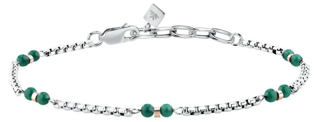 Bracelet en perles de quartz pour homme bicolore Terra S1756 élégant