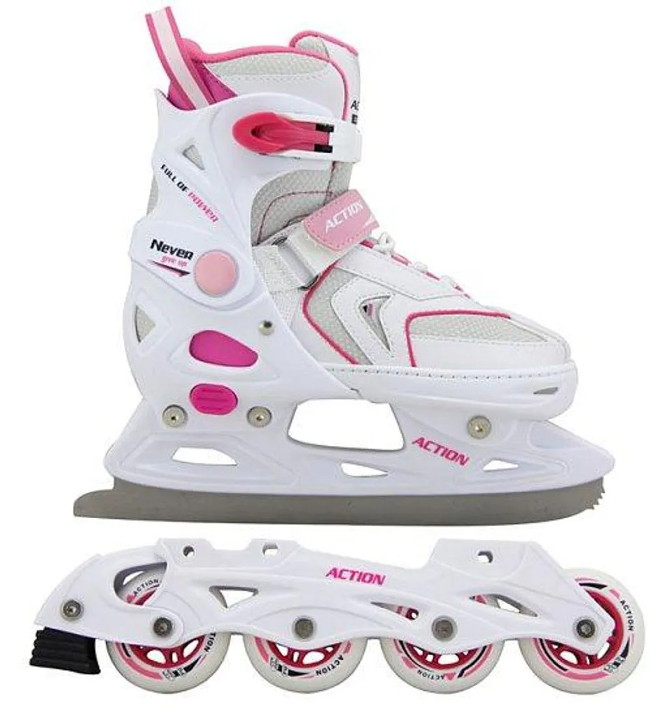 Patins à glace fille évolutifs 29-32 blancs : finis les pieds serrés