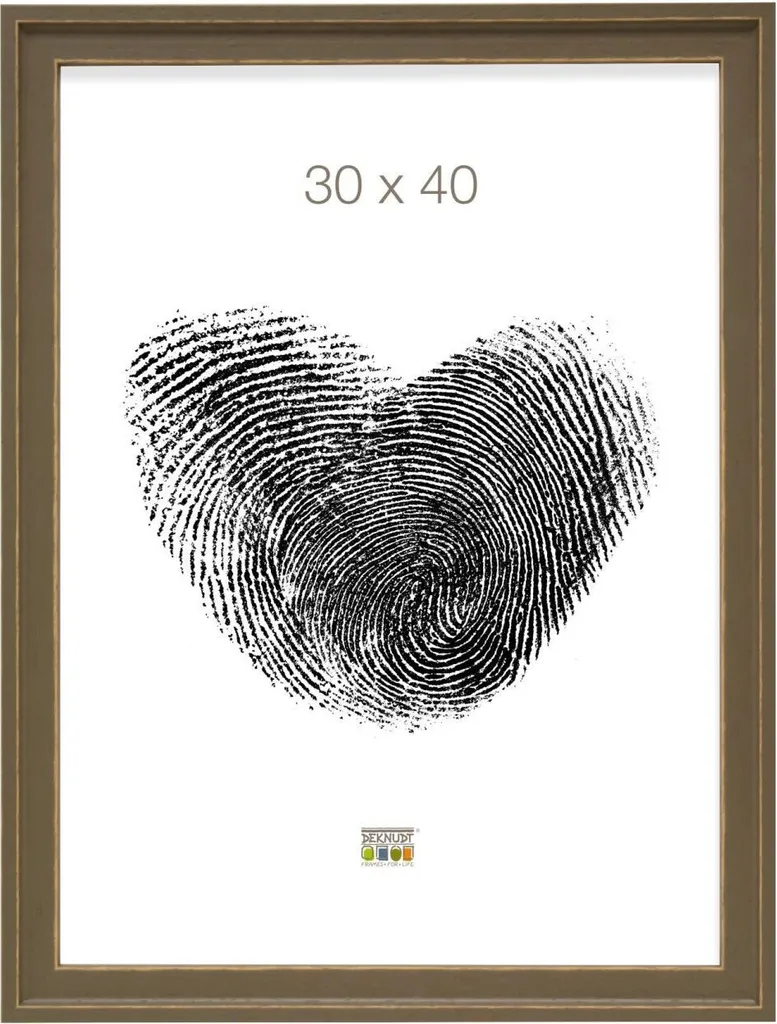 Cadre photo 30x30 cm marron bois S45ES avec finition naturelle mate