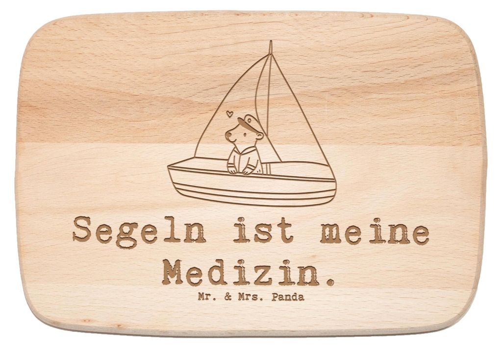 Mr. & Mrs. Panda Frühstücksbrett Bär Segeln - Transparent - Geschenk, Frühstücksbrettchen, Sportart, jausenbrett, Segeltörn, Segelschule, Sch...