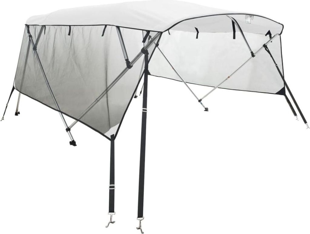 vidaXL 4-Bow Bimini-Top mit Mesh-Seitenteilen 243x(200-213)x137 cm