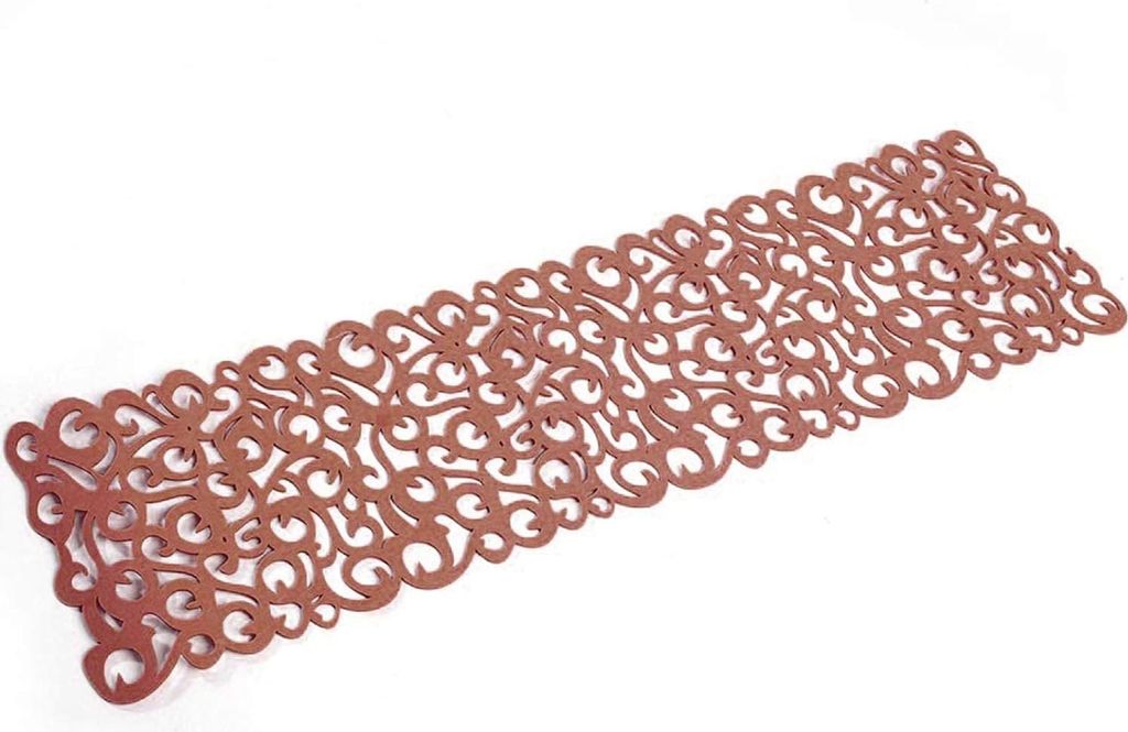Filztischläufer, 29 x 102 cm, 7 Farben, rechteckiger Filztischläufer, Platzdeckchen, Lochmuster, Untersetzer, Esszimmerdekoration, waschbar (Mehr)