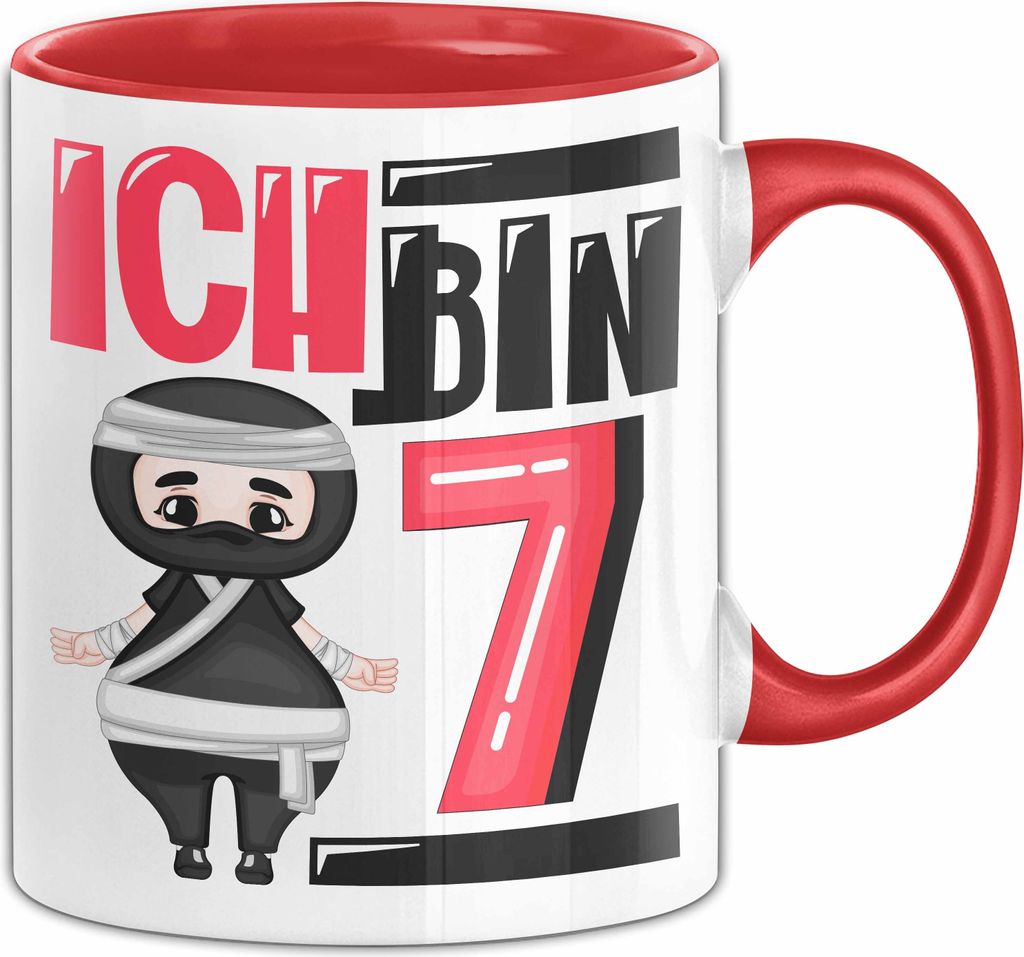 7. Geburtstag Geschenk Tasse BecherJungs Mädchen Produktbild 