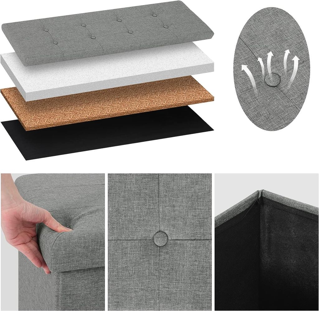 WOLTU Sitzhocker SH11 mit Stauraum Sitzbank faltbar Produktbild 6