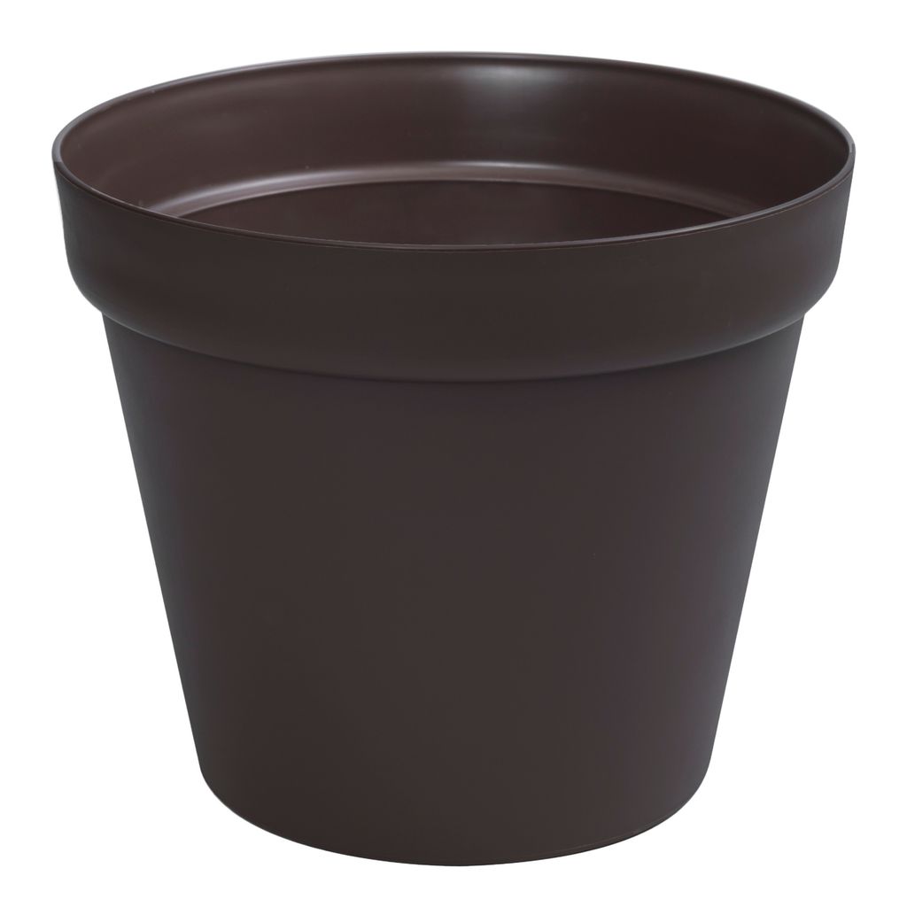Blumentopf Pflanzkübel rund Topf Übertopf Kunststoff D 26 cm Braun