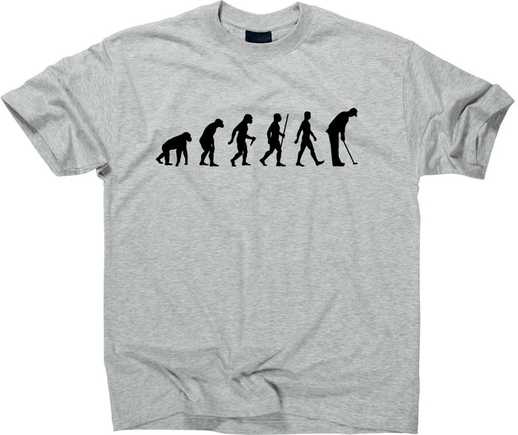 Styletex23 T-Shirt Golf Fun Minigolf Evolution of Man, sport grey, S