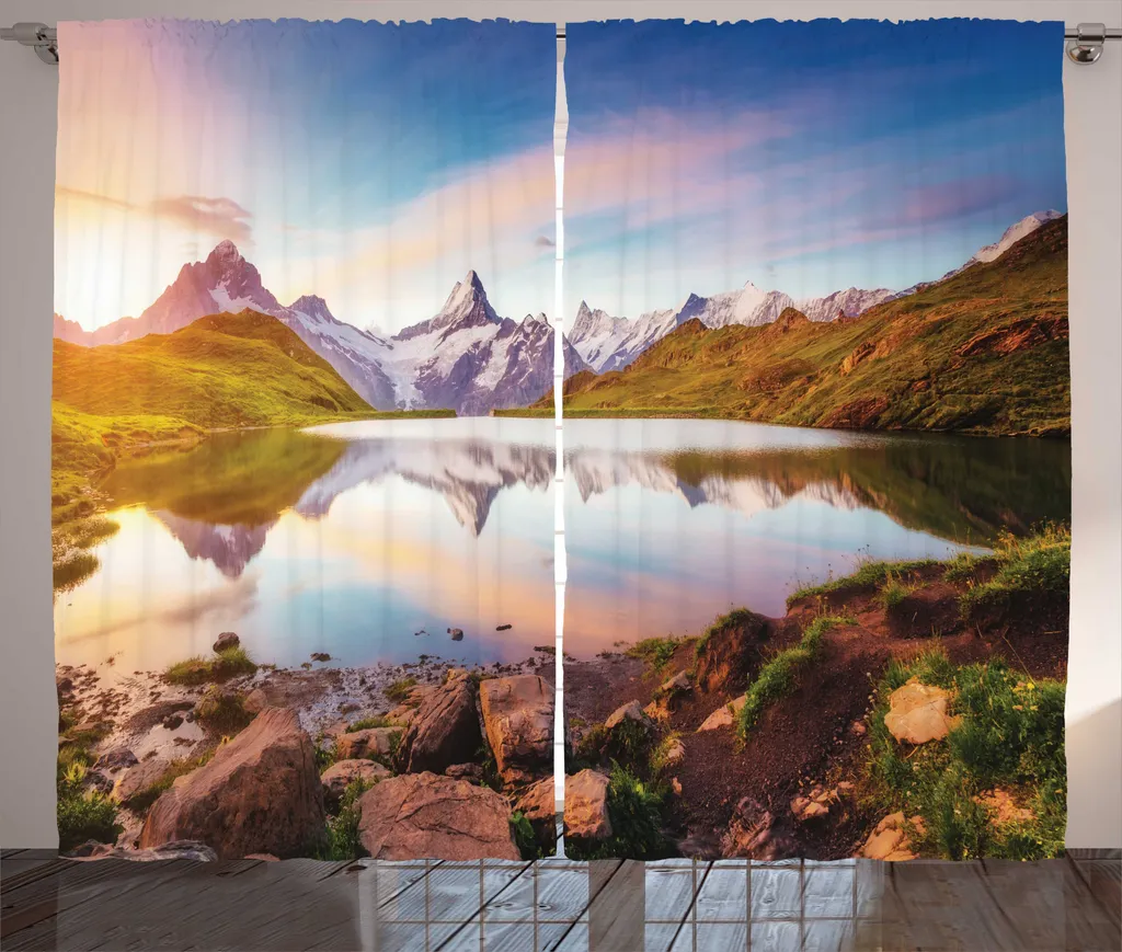 Grand Rideau Décoratif 280x225 cm pour Ambiance Zen et Bord de Mer