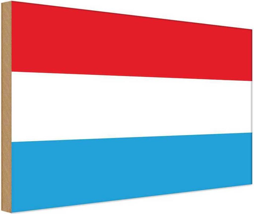 vianmo Holzschild 30x40 cm Luxemburgs Luxembourg Flagge Fahne Wappen
