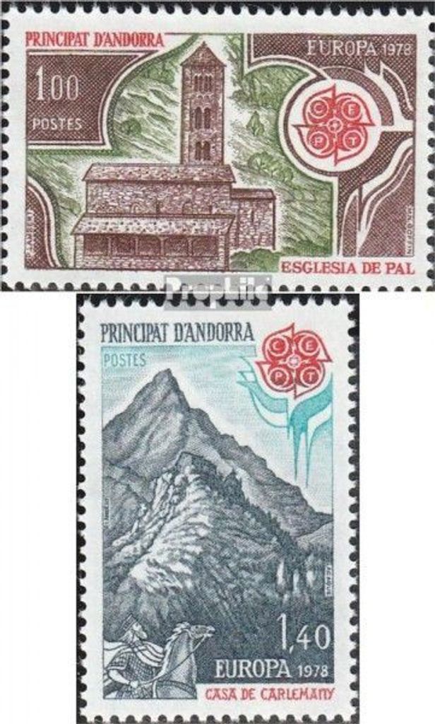 Briefmarken Andorra - Französische Post 1978 Mi 290-291 (kompl.Ausg.) postfrisch Europa