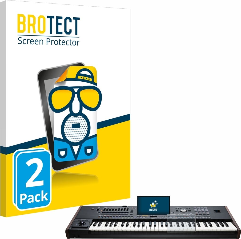 2x BROTECT Schutzfolie für KORG Pa5X Displayschutz Displayschutzfolie Folie Matt Entspiegelungsfolie