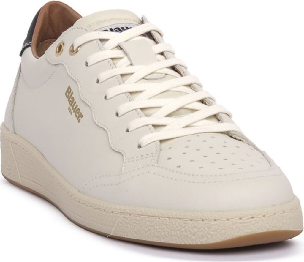 A single white sneaker is shown from a diagonal angle against a white background.