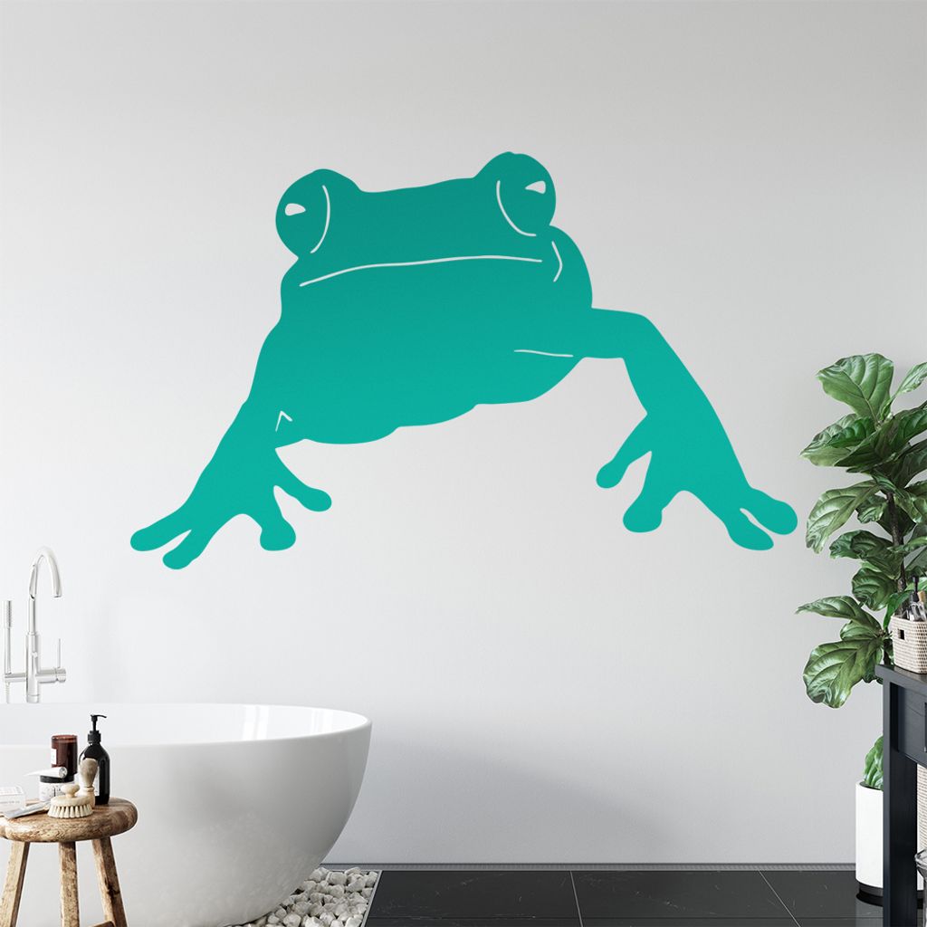 KIWISTAR Frosch - Quak Lurch Wasser Amphibien Wandtattoo in 6 Größen - Wandaufkleber Wall Sticker - Dekoration, Küche, Wohnzimmer, Schlafzimmer,...