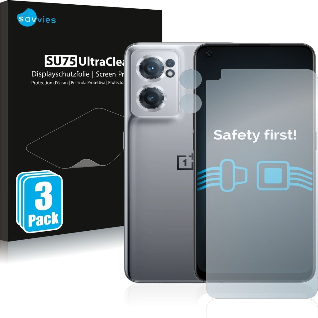 6x Für OnePlus Nord CE 2 5G (Display+Kamera) Schutzfolie Savvies Displayschutz Display Schutz Folie Klar Transparent