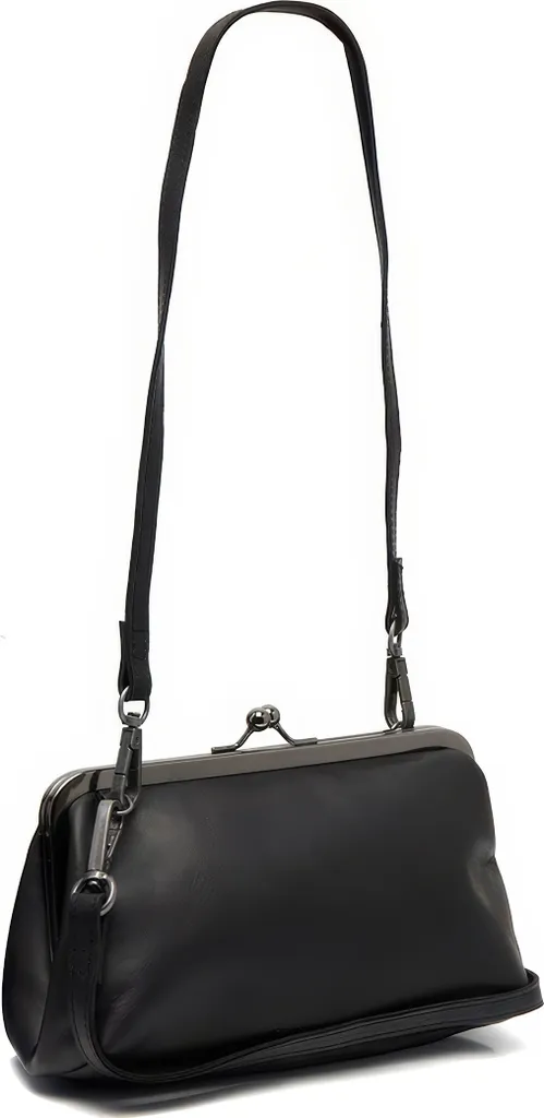 Sac à épaule bandoulière Andrade Chesterfield Brand en cuir noir