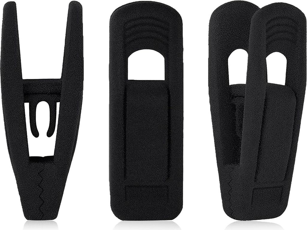 Set von 20 samtigen Kleiderhängerclips für samtige, geflockte Kleidungsstücke (schwarz)