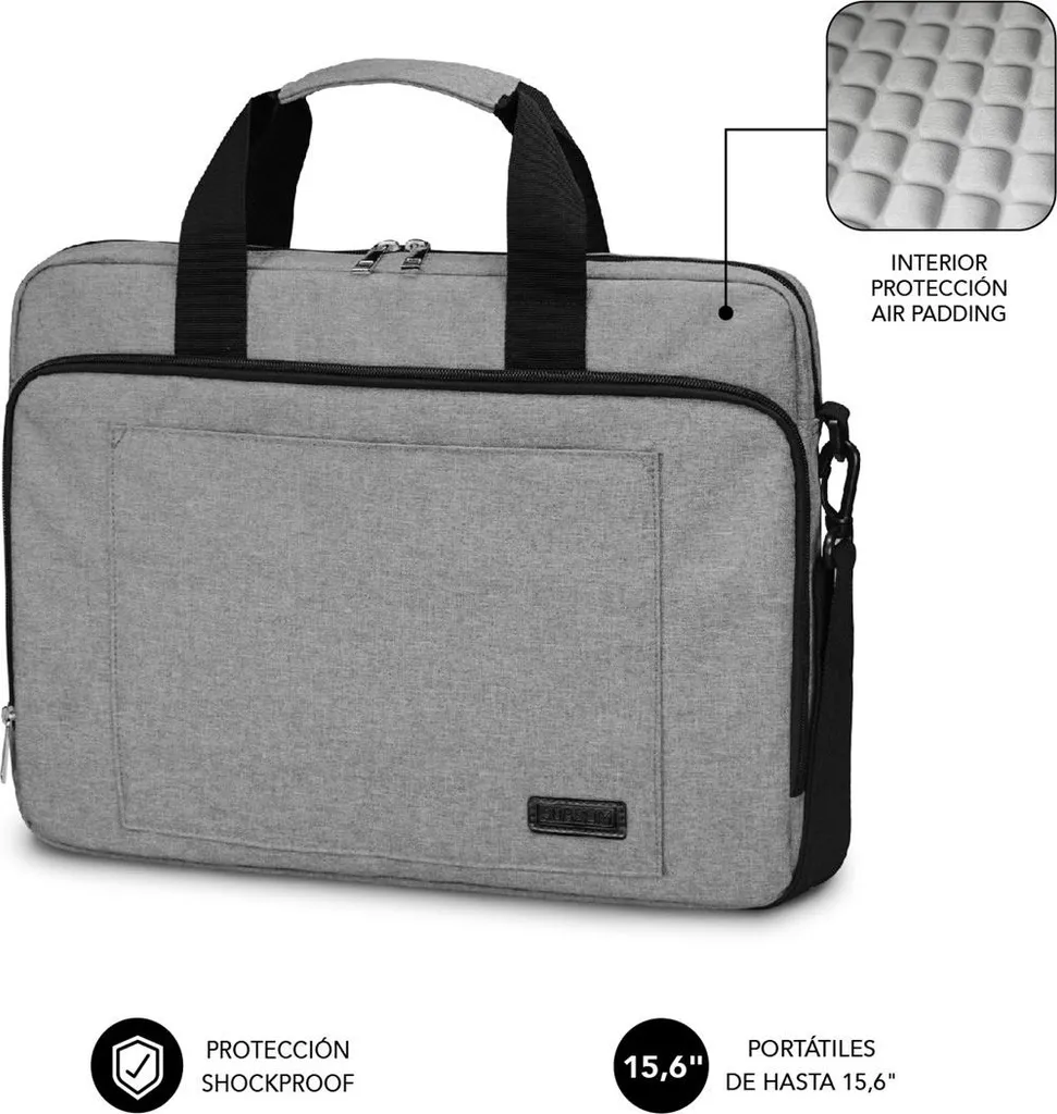 Borsa Computer Subblim 15.6 Grigia - Slim Air Padding per Trolley