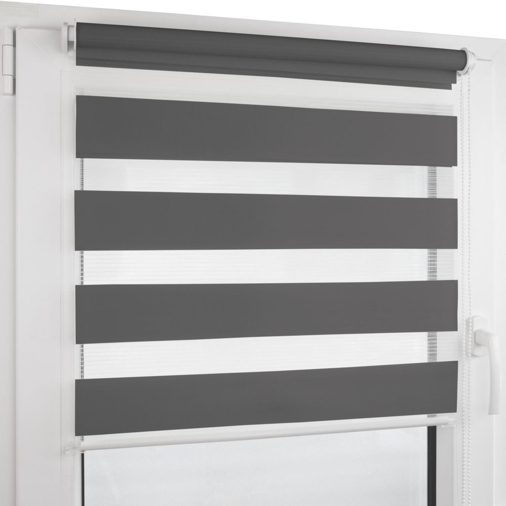 Duo Rollo ohne Bohren (155 x 160 cm, Anthrazit) Produktbild 