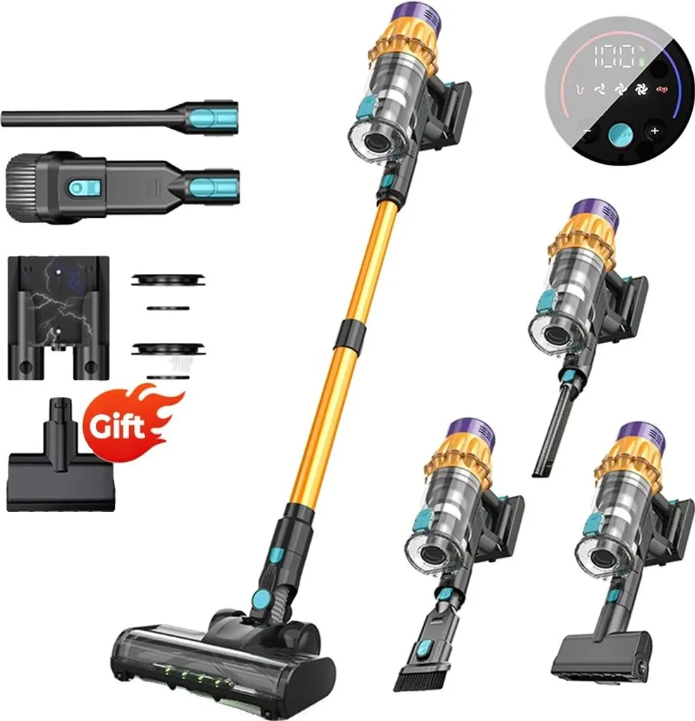 Aspirateur sans fil puissant pour poils d'animaux 55KPa 650W 1,2L EU