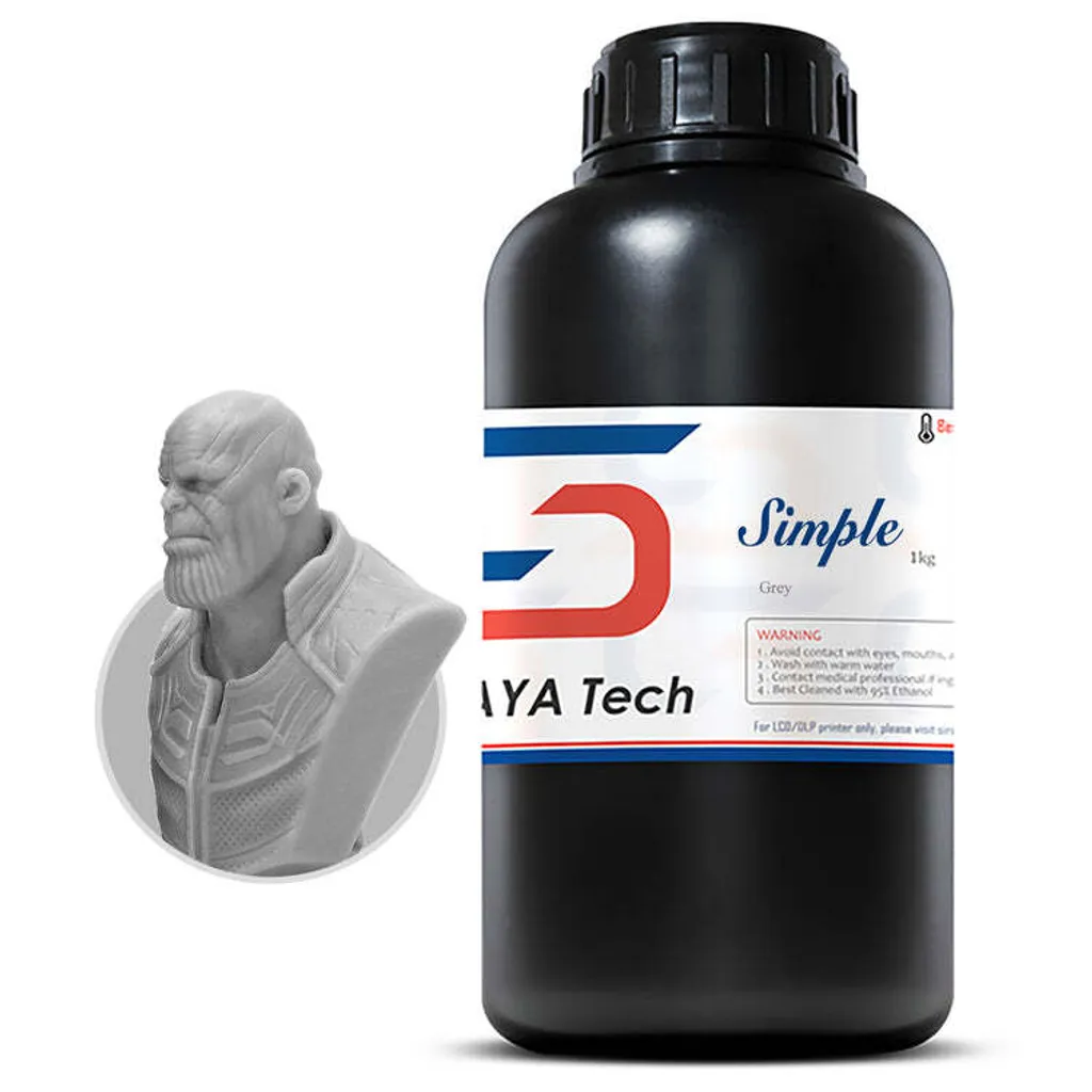 Siraya Tech Simple Résine Gris 1kg pour Impression 3D de Haute Précision