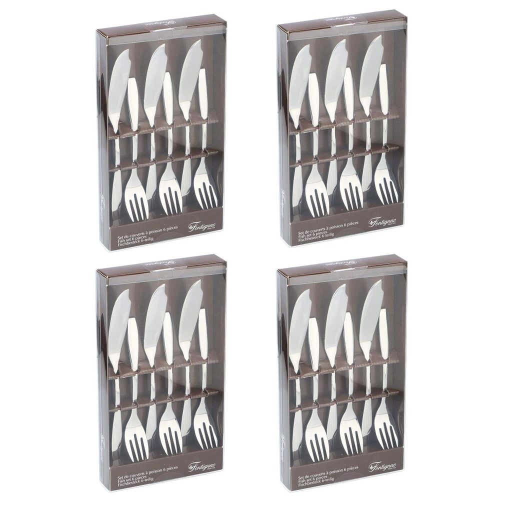 24 teiliges Edelstahl Fischbesteck für 12 Personen Produktbild 