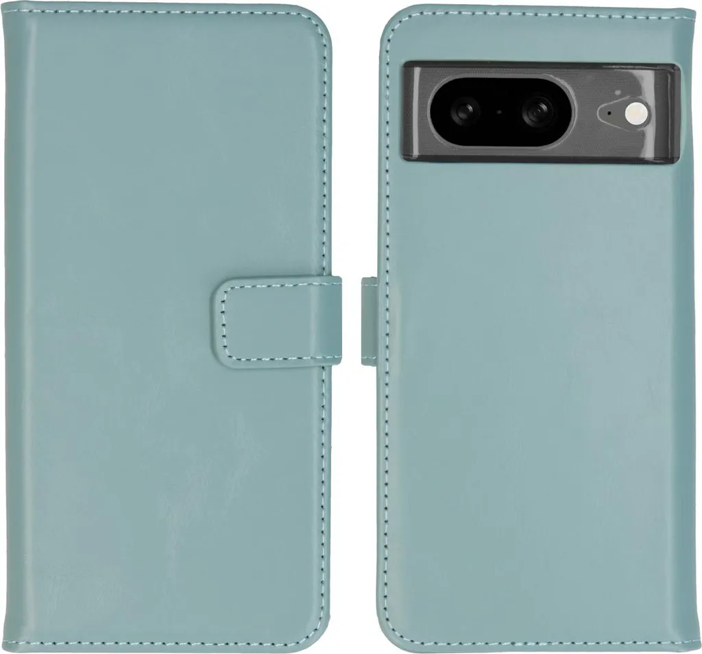 Selencia Custodia a Libro Google Pixel 8 in Vera Pelle - Air Blue