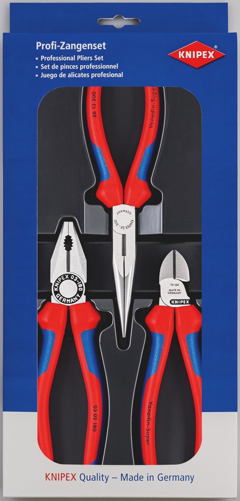 Knipex 00 20 11 Werkstatt Zangen-Set 3teilig