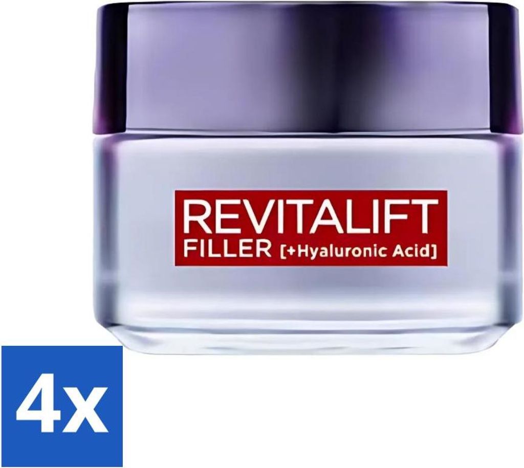L'Oréal Revitalift Filler Tagescreme 50 ml - Vorteilspack - 4 Stücke