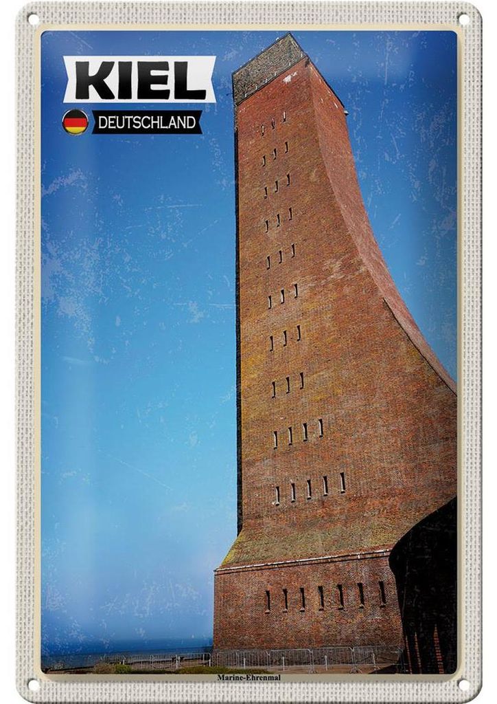 Blechschild Städte Kiel Marine-Ehrenmal Mittelalter 20x30cm