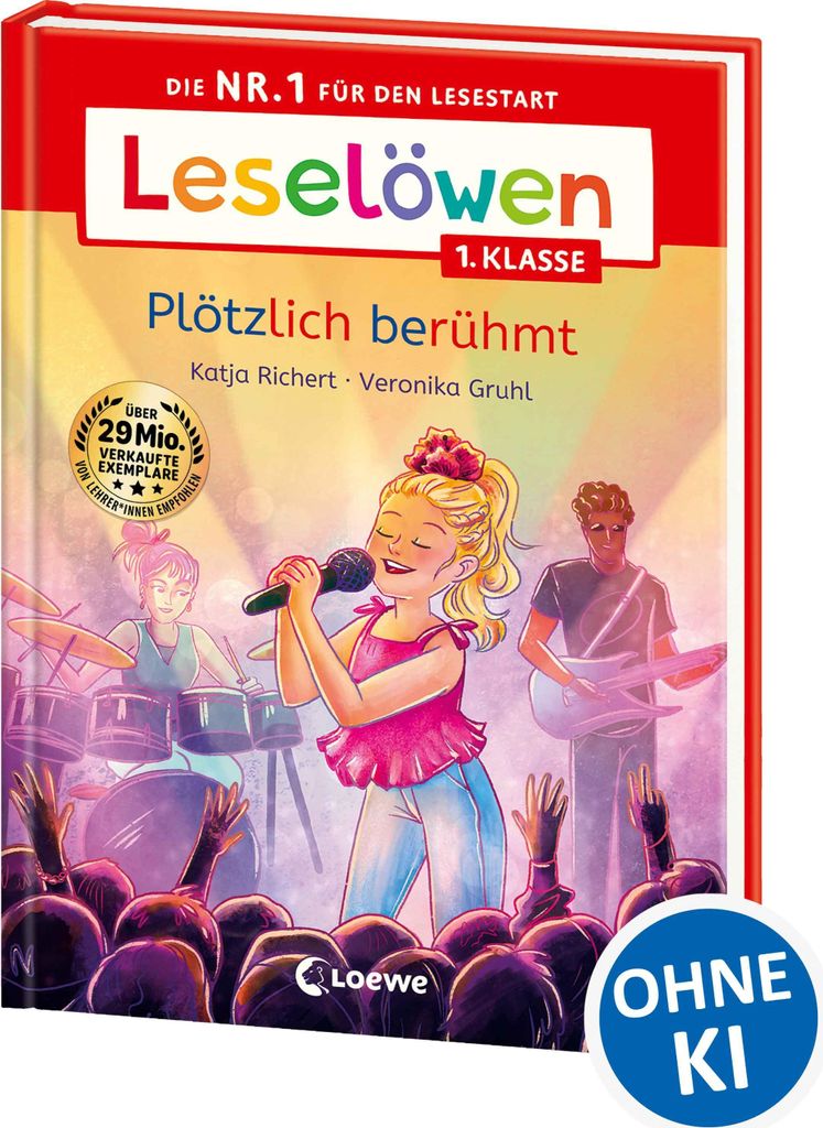 Leselöwen 1. Klasse - Plötzlich berühmt: Die Nr. 1 für den Lesestart - Mit Leselernschrift ABeZeh - Erstlesebuch für Kinder ab 6 Jahren