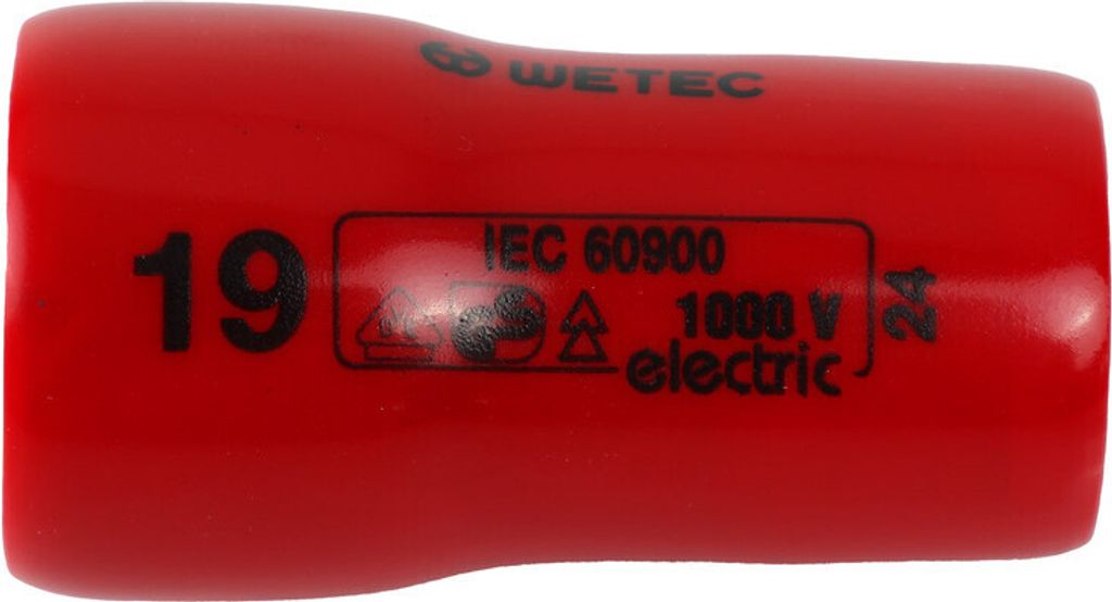 WETEC Sechskant-Steckschlüssel-Einsatz, 1/2", 19 mm, 1000 V/VDE/GS (Nuss)