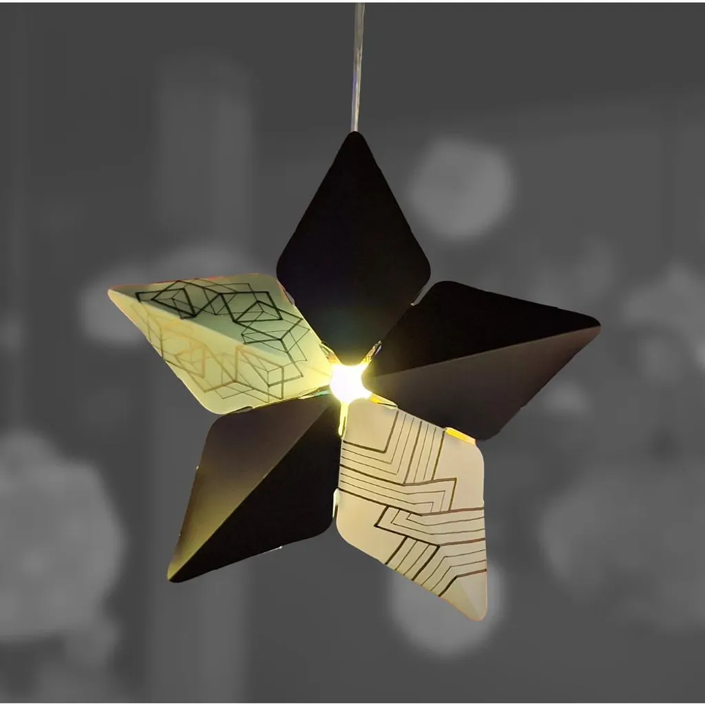 Lampe Sheedz Étoile de Noël transparente décorative design blanc noir
