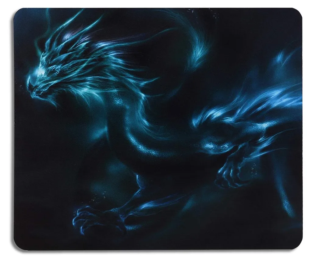 Tapis de souris de bureau compact et antidérapant, modèle dragon