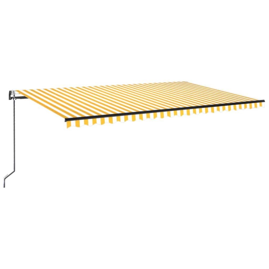 Automatische Markise mit LED & Windsensor 500x300 Gelb/Weiß