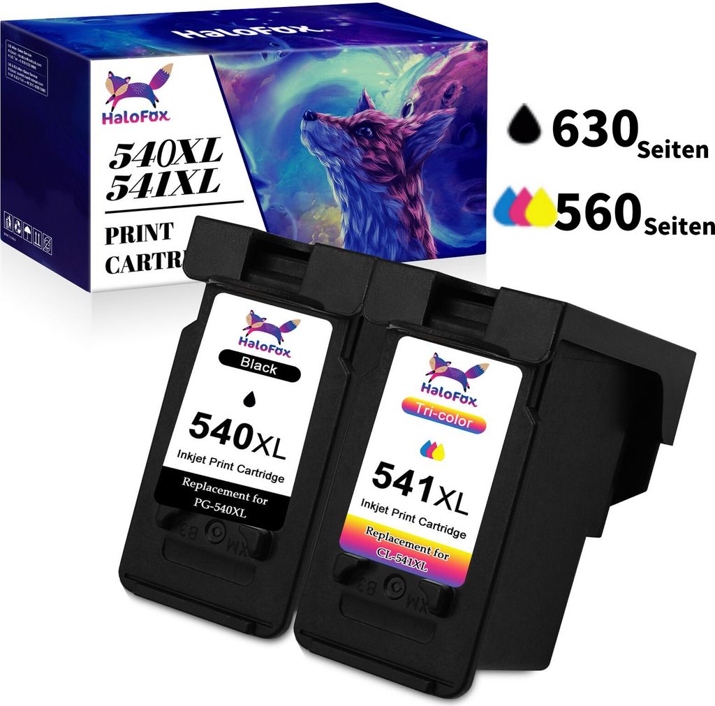 XXL Druckerpatronen 541 XL PG-540 XL CL-541XL für Canon 540XL TS5150 TS5151 MG3200 MG3250 MG3255 MG3350 MG3500 MG3550 MG3600 MX374 MX375 MX390 MX395